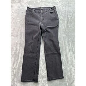 Lee Jean Women Plus Sz 16 Medium Black Relaxed Fit Straight Leg Mid Rise Stretch